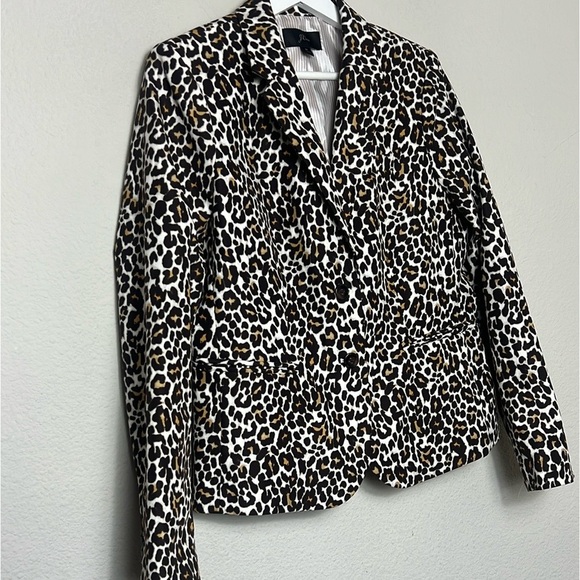 JCrew Leopard Print Women's Two Button Blazer - Picture 5 of 10